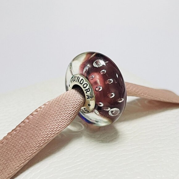 Pandora Lavender Purple Colored Glass Bead String Beaded Bracelet S925 Ale - Picture 5 of 5